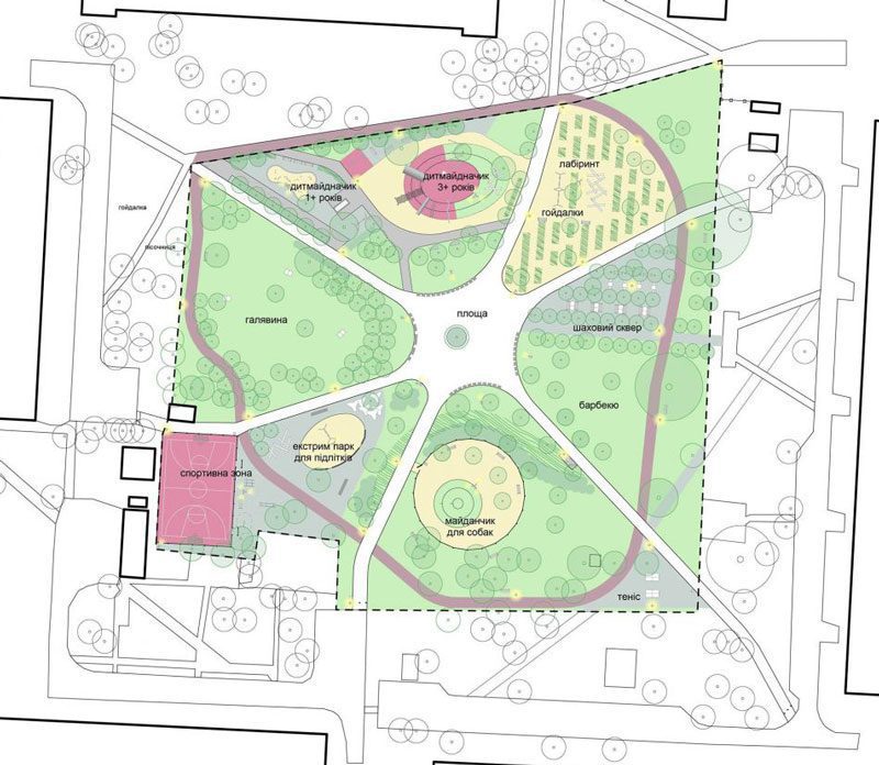 Схема парку